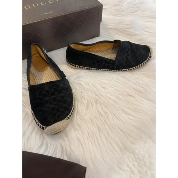 Size 37 Suede Softy Gucci Espadrilles Flats